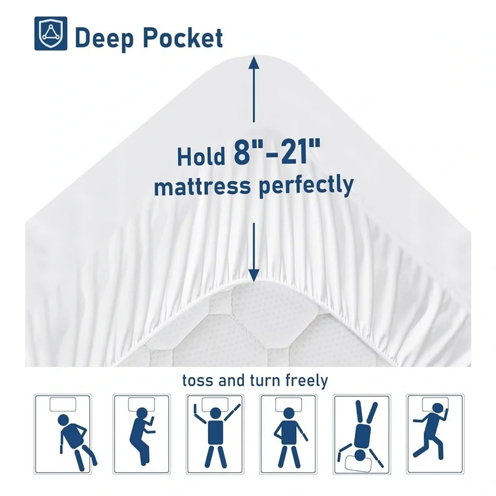 Brand new Luxurious White Quilted Mattress Topper